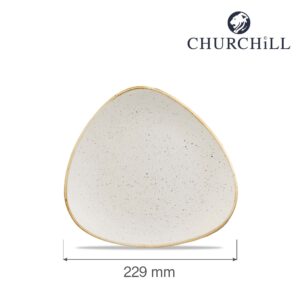 Trojuholníkový tanier  Stonecast Barley White  229 mm, 1 ks