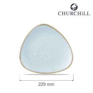 Trojuholníkový tanier Stonecast s kačacím vajíčkom, modrý, 229 mm, 1 ks