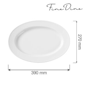 Tanier oválny Bianco 390x270 mm, 1 ks