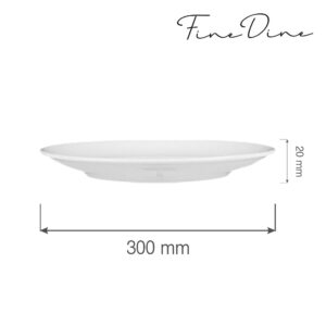 Tanier bez okraja Bianco 300 mm, 1 ks