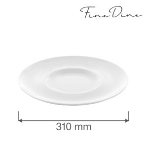 Tanier plytký Bianco so širokým okrajom 310 mm, 1 ks