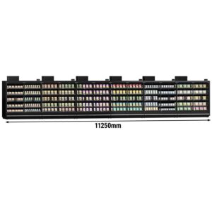 Nástenná chladiaca vitrína do supermarketu - 11250 mm - s dvojitým zasklením, bezrámovými sklenenými dverami a 5 policami (6 kusov)