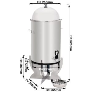 Dávkovač horúcich nápojov - 5 litrov - s indukciou - chróm