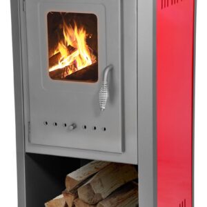 Kachle Thalia Pella, červené, 5,4 kW, 85 cm