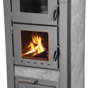 Kachle Pro TAURUS Ceramic, šedé, 12 kW, 120 mm, s rúrou na pečenie