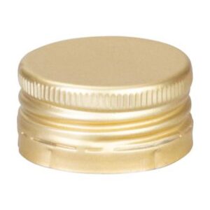 Zátka ALU na demižón, zlatá, vrchnák so závitom, 35/18 mm