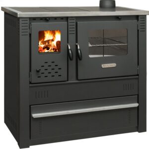 Sporák Pro PANONIA Steel, čierny, pravý vývod