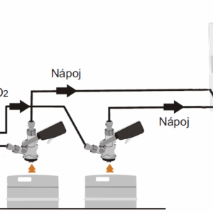 Spojovací set na redukčný ventil CO2 2xnápoj