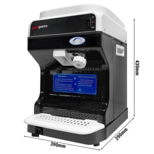 Stolový drvič ľadu na vločkový ľad - 2 kg/min - Nastaviteľná veľkosť ľadu - Čierny