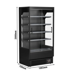 Prístenný chladiaci regál s posuvnými dverami - 1002 mm - 440L - s LED osvetlením a 4 policami