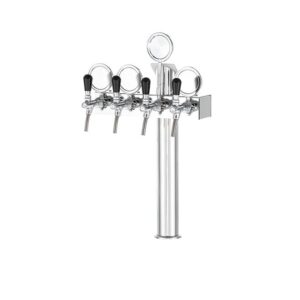 Výčapný stojan T-4 chróm s plaketami