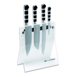 Biely magnetický stojan s kovanými nožmi zo série 1905