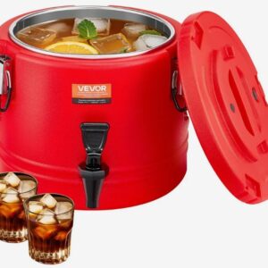 Dávkovač nápojov 8 l termo dávkovač nápojov na teplé a studené nápoje s kohútikom, chladiaca kanvica bezpečná pre potraviny s vnútrom z nehrdzavejúcej ocele 304, do čajovej a kávovej reštaurácie