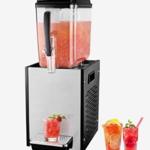 Dávkovač nápojov s 1 nádržou, dávkovač džúsu 12 l (na nádrž), 246 W nerezový stroj na ľadový čaj s teplotou chladenia 7-12 °C, na studené nápoje, reštaurácie, bary, párty, bufety, catering