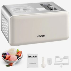 Výrobník zmrzliny 2 QT so vstavaným kompresorom (150 W) bez predmrazovania, výrobník zmrzliny s 3 režimami, elektrický výrobník zmrzliny, výrobník mrazených sorbetov do kuchyne a domova