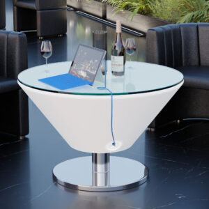 MARTINI | LED oddychový stolík | Ø:V 70 x 41 cm | RGB | Batéria