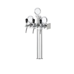 Výčapný stojan T-3 chróm s plaketami