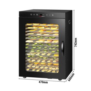 Sušička/Dehydratátor - so 16 táckami - Čierna