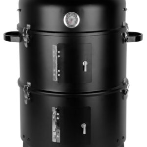 Gril Strend Pro Smoker, BBQ, na drevené uhlie, 3v1 grilovanie, údenie a vodné údenie, 440x780 mm