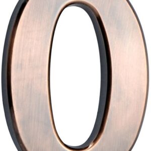 Číslo MagicHome "0" domové, s lepiacou páskou, bronzové, popisné, 70x100 mm, ABS