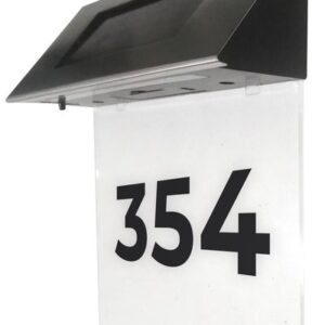 Číslo na dom MagicHome, solárne, svetelné, popisná tabuľka na dom so svetlom, 18,5x5x19 cm