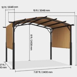 Pergola 3x3 m, záhradný altánok s klenutým vrcholom, prístrešok so zasúvacou strechou, veľký terasový altánok, párty stan, robustná záhradná pergola na terasu, dvor, verandu, bazén