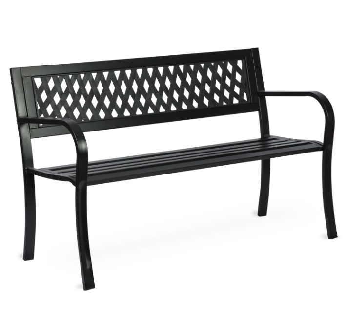 Záhradná lavica s operadlom 125 x 77 x 49 cm Pohovka Clover – Obrázok 3