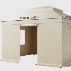 Zimný kryt , vhodný pre altánky s rozmermi 3,05 x 3,65 m, náhradný kryt s bočnými stenami a sieťovanými oknami, ochranné kryty na uskladnenie vyrobené z vysokohustotného PE, altánky nie sú súčasťou balenia.