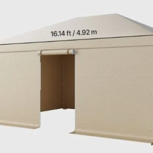 Zimný kryt , vhodný pre altánky s rozmermi 3,68 x 4,9 m, náhradný kryt s bočnými stenami a sieťovanými oknami, PE materiál, ochranné kryty na uskladnenie, altánky nie sú súčasťou balenia