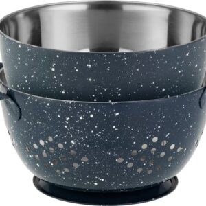 Cedník s misou MagicHome, 15,5 cm, s rúčkou, okrúhle otvory, nerez, sada 12 ks