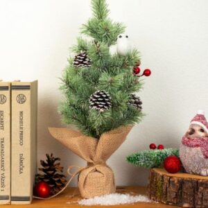 Stromček MagicHome Vianoce, ozdobený, prírodný, 36 cm