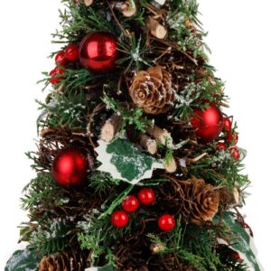 Stromček MagicHome Vianoce, na podstavci, s hviezdou, 18x40 cm