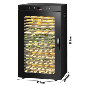 Sušička/Dehydratátor - s 20 miskami - Čierna