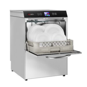 Dvojstenná umývačka riadu - Digitálna - 3,55 kW - s čistiacim prostriedkom, leštidlom a vypúšťacím čerpadlom