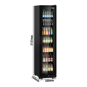 Chladnička na nápoje - 463 litrov - bezrámový dizajn - s 1 sklenenými dverami