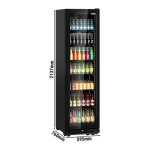 Chladnička na nápoje - 569 litrov - bezrámový dizajn - s 1 sklenenými dverami
