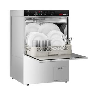 Umývačka riadu - Manuálna - 5,1 kW - s podávaním čistiaceho prostriedku, leštidla a vypúšťacím čerpadlom