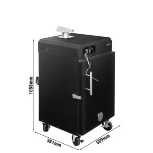 Digitálna udiareň so 4 policami na kolieskach - čierna