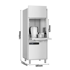 Dvojstenná umývačka riadu - Digitálna - 11,35 kW - s čerpadlom čistiaceho a leštidla