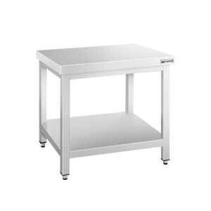 Nerezový stôl pod lavicu 800x700 mm - so základnou policou