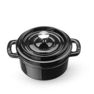 Liatinový smaltovaný kastról, 0,27L Čierna, 130x100x(H)48mm