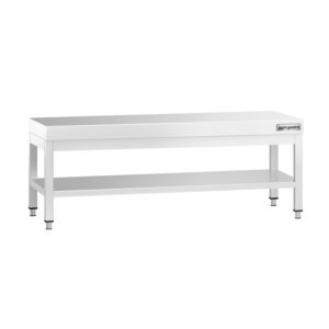 Nerezový podpultový stôl 1400x600 mm - so základnou policou
