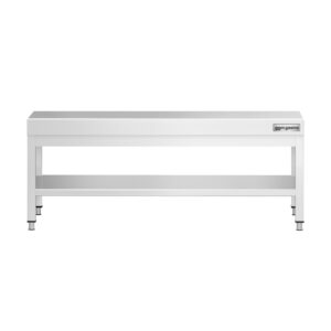 Nerezový podpultový stôl 1600x600 mm - so základnou policou