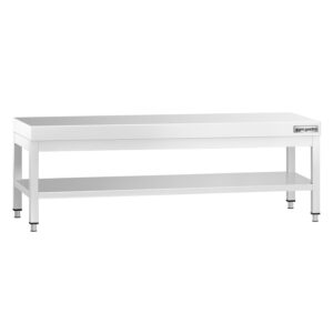 Nerezový podpultový stôl 1400x700mm - so základnou policou
