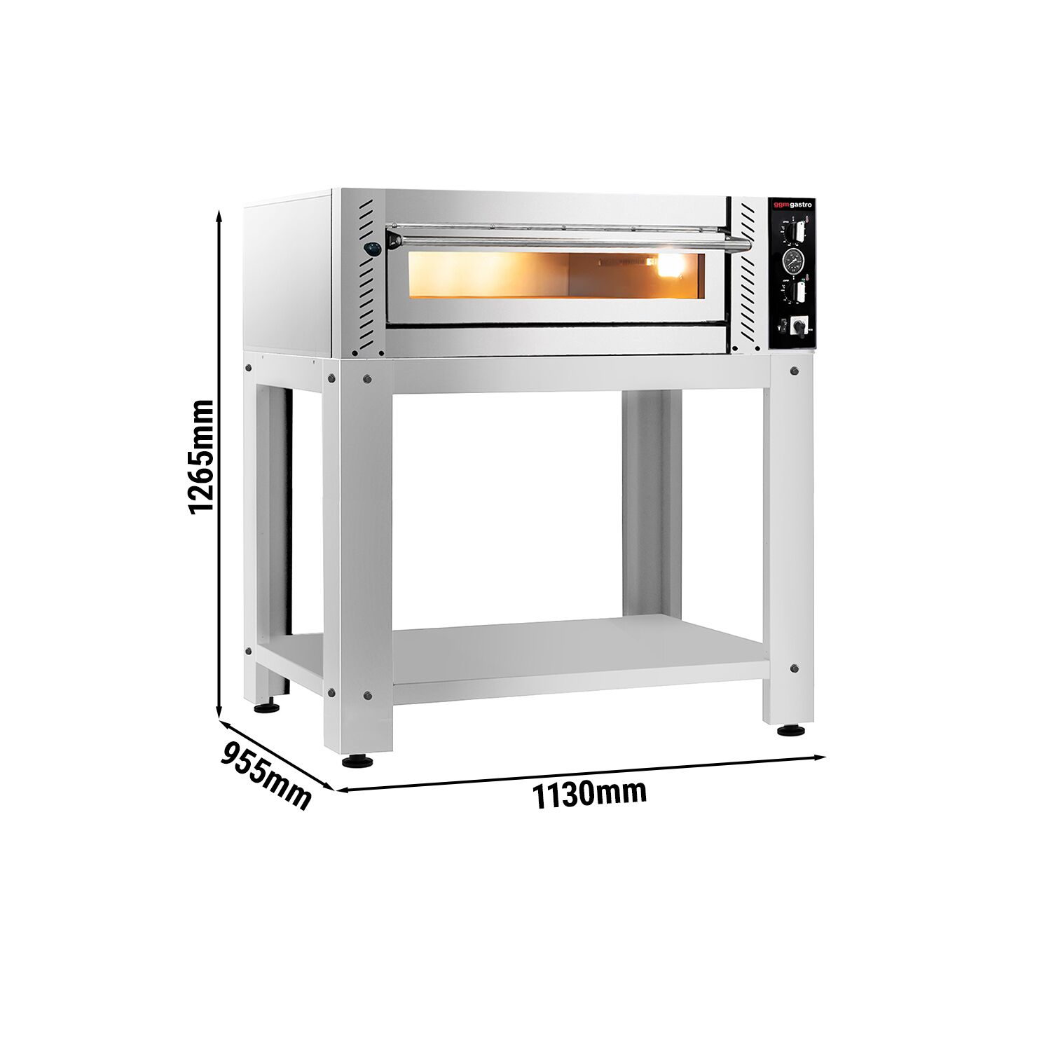 Elektrická pec na pizzu – 4 x 34 cm – Manuálna – vrátane podstavca – Obrázok 5