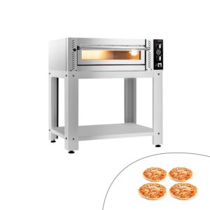 Elektrická pec na pizzu – 4 x 34 cm – Manuálna – vrátane podstavca