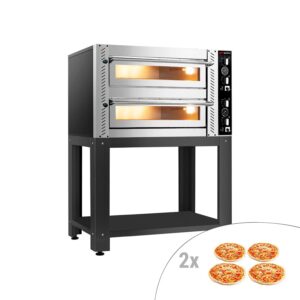 Elektrická pec na pizzu – 4+4 x 30 cm – návod na obsluhu – vrátane podstavca