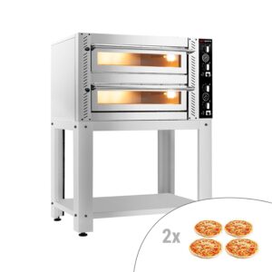 Elektrická pec na pizzu – 4+4 x 30 cm – návod na obsluhu – vrátane podstavca