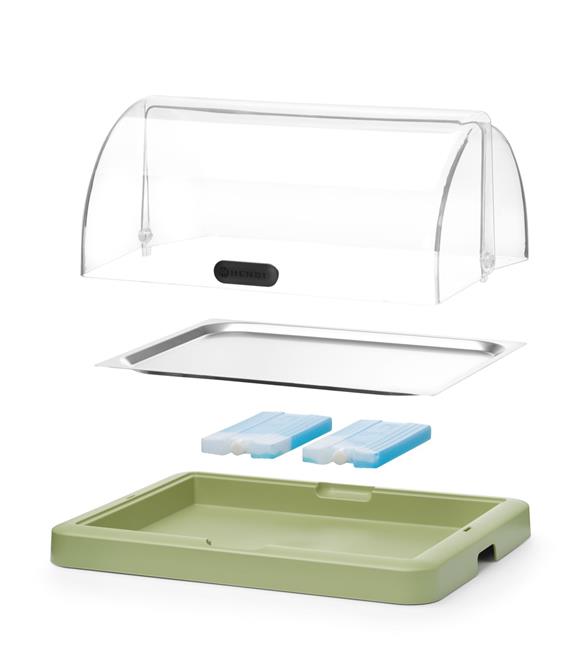 Chladiaca vitrína Duo UNIQ Roll-top, Zelená, 460x355x(H)220mm – Obrázok 3