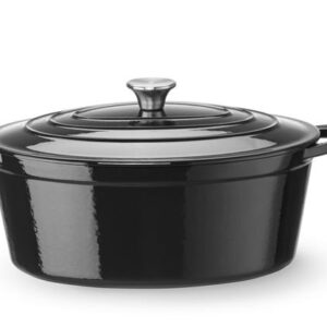 Liatinový smaltovaný kastról 6,88L Čierna, 405x255x(H)134mm